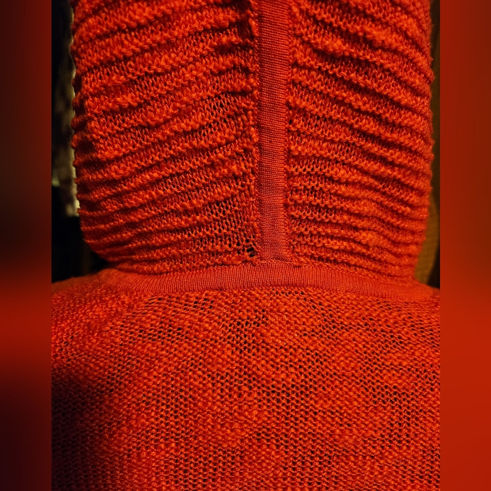 Ellen Tracy Knit Hooded  Sweater W/ Zipper - Picture 3 of 9